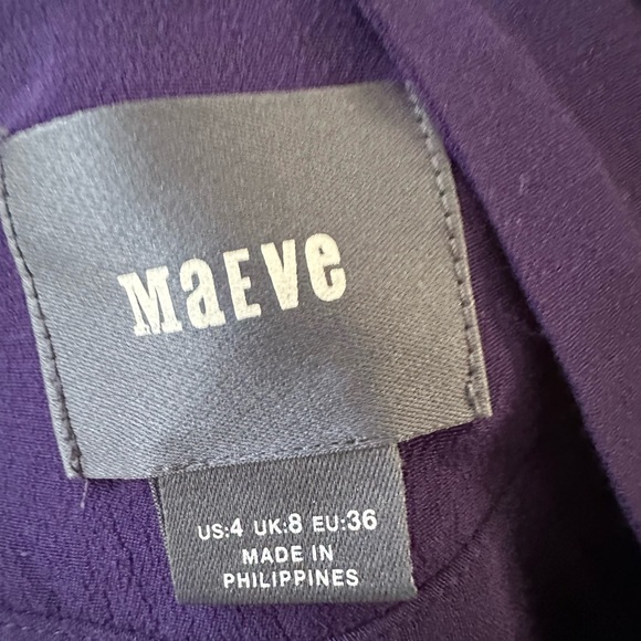 Anthropologie Apron Wide-Leg purple Jumpsuit by Maeve womens 4 - Picture 6 of 6